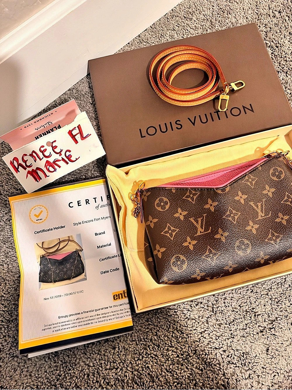 Louis Vuitton Pallas Monogram Rose Pink